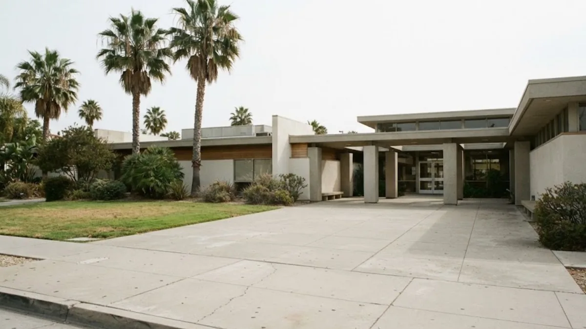 Civic center area in La Habra, Orange County, California